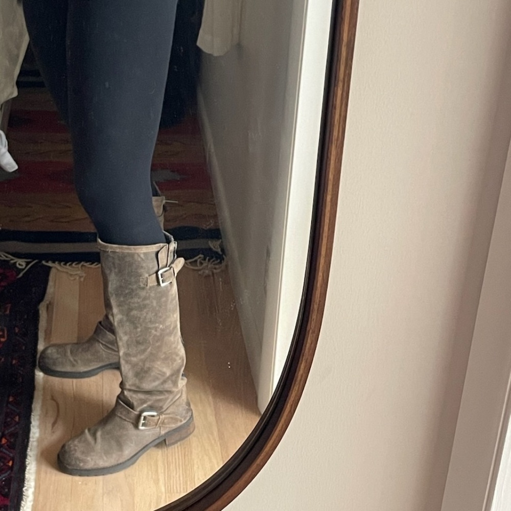 Steve Madden Tall Brown Riding Boots Distressed Leather